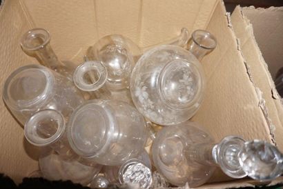 Set of mismatched glasses including wine...