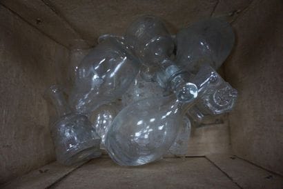 Glass meeting including: flutes, wine glasses,...