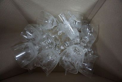 Important set of glasses including water...