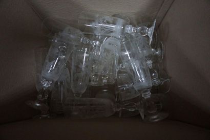 Important set of glasses including water...