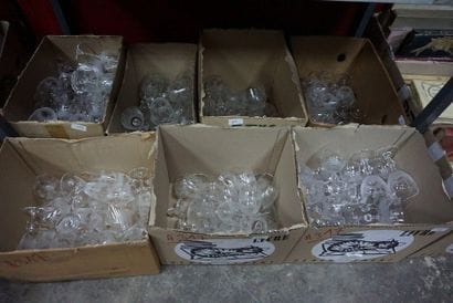 Important set of glasses including water...