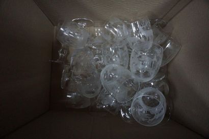 Important set of glasses including water...