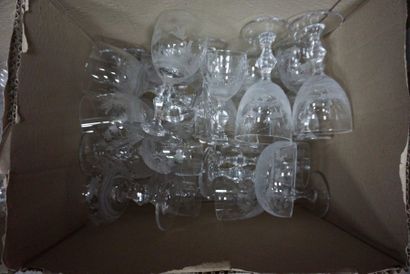 Important set of glasses including water...