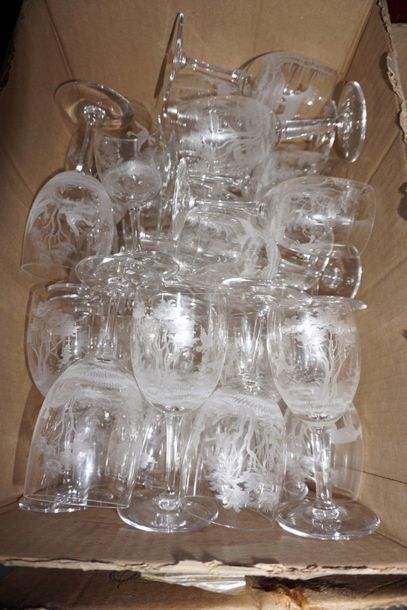 Important set of glasses including water...