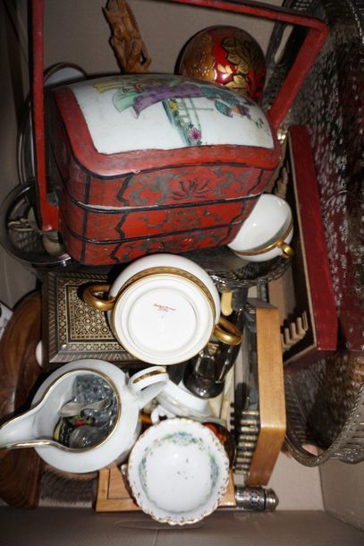 Cut crystal glass service, tray and various...