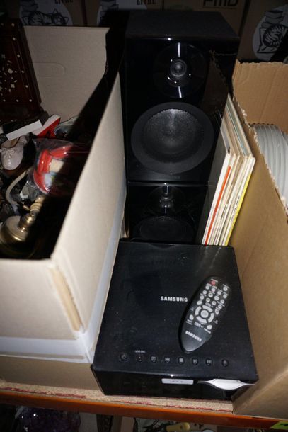 Cut crystal glass service, tray and various...