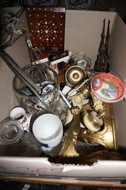 Cut crystal glass service, tray and various...