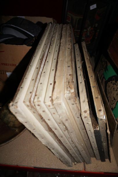 Collection of four antique telephones, two...