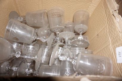 Set of glasses, wine glasses, champagne glasses,...