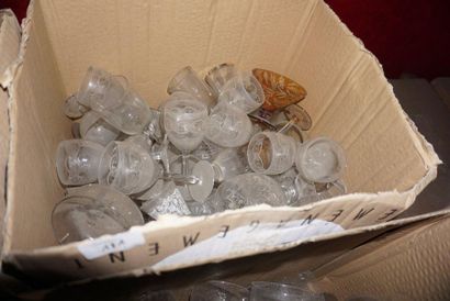 Set of glasses, wine glasses, champagne glasses,...