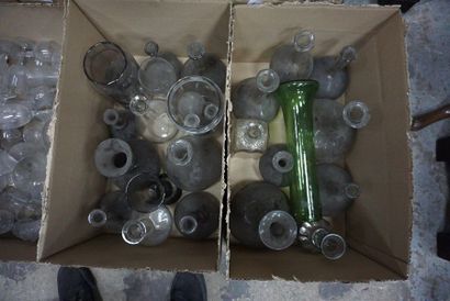 Glass and crystal set including wine glasses,...