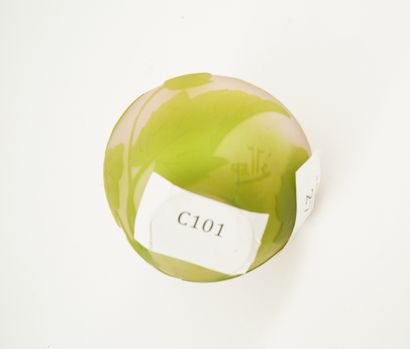 Dans le goût de Gallé, petit vase en verre...