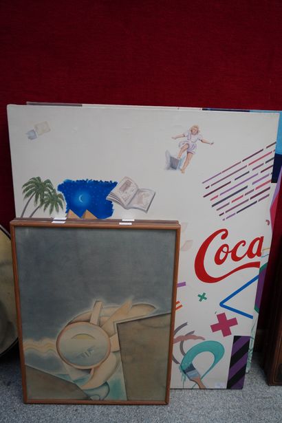 *Nature morte, deux huiles sur isorel. On...