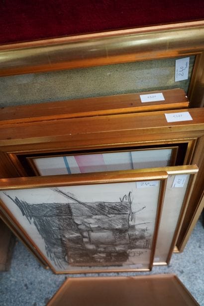 A. Lemoine, Côte rocheuse, huile sur toile...