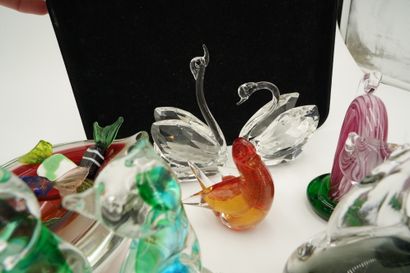 Murano. XXème siècle: 10 figurines animalières...