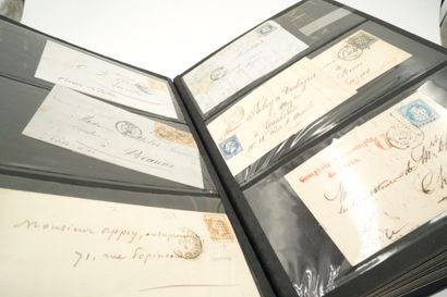 Album de timbres et enveloppes timbrées,...