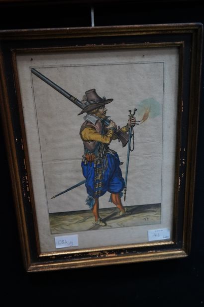 Jacob DE GHEYN (1565-1629), d’après,

Arquebusiers...