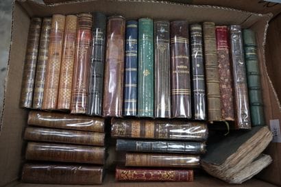 Livres reliés XIXe siècle dont Homère, Victor...