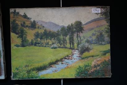 Louis FLOT (1862-1942), Paysage ensoleillé...