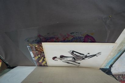 Ensemble d'huiles sur carton : natures mortes,...