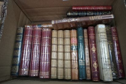 Livres reliés XIXe siècle, dont A. Karr,...