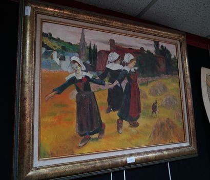 Ecole moderne d'après Gauguin, Danse bretonne,...