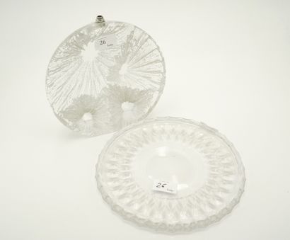DAUM France, pied de lampe en cristal de...