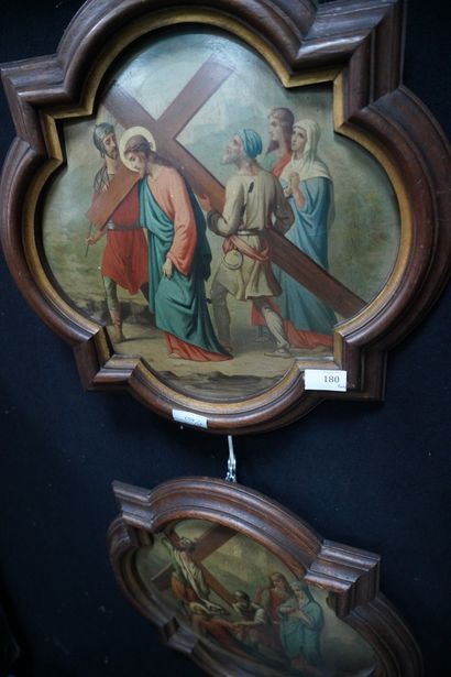 ECOLE DU XIXe siècle, la descente et le portement...