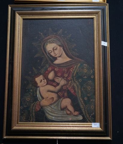 Maternité, huile sur toile, accidents
