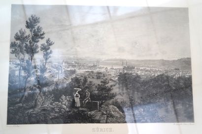 VUE ZURICH - 

Gravé par Heinrich Zollinger...