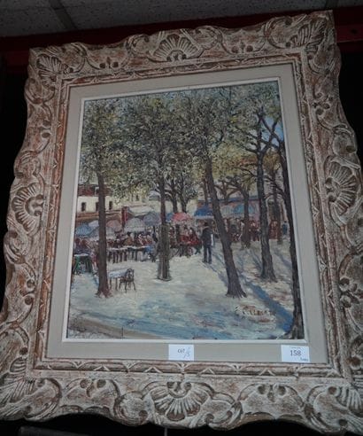 E. CARRIERE (XXe siècle), le marché, huile...