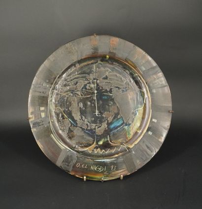 OMAR EL NAGDI (1931), plat circulaire en...