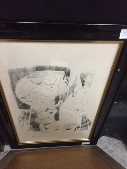 Jacques Cinquin, Le Cirque, deux lithographies....
