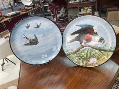 CREIL MONTEREAU, deux plats en céramique...