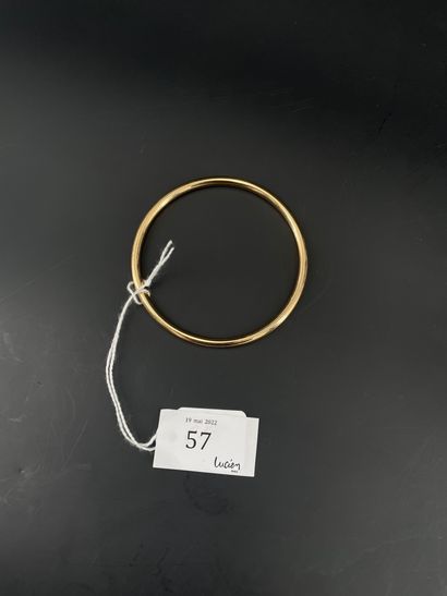 Bracelet jonc en or 18K (750). Poids : 11,4...