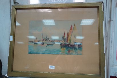 M. ROMANELLY (XXe), Vue de Venise, aquarelle...