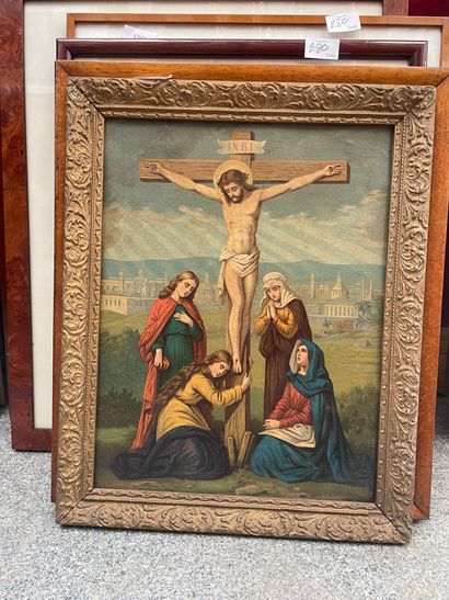 Ensemble de pièces encadrées, Crucifixions,...