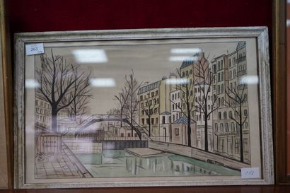 Ecole moderne dans le goût de Bernard Buffet,...