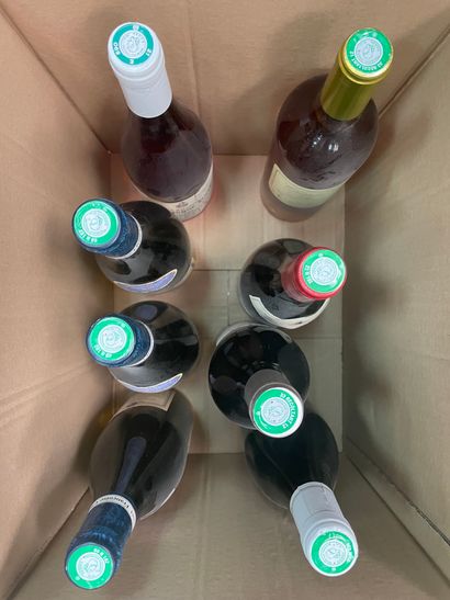 Réunion de bouteilles de vin : Pouilly Fuissé...