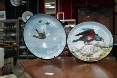 CREIL MONTEREAU, deux plats en céramique...