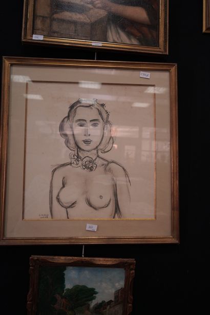 D'après MATISSE, portrait de femme, estampe...