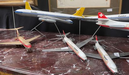 Réunion de 7 maquettes publicitaires de compagnies...