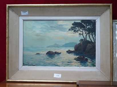 Marc FROLL (XXe), Paysage de bord de mer,...