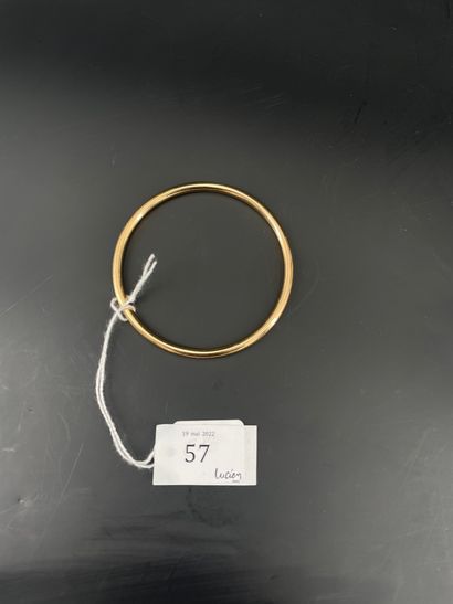 Bracelet jonc en or 18K (750). Poids : 11,4...