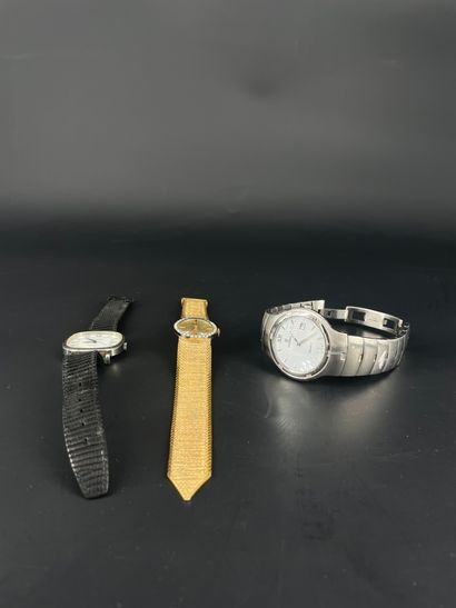 Trois montres :

	- FESTINA. Montre bracelet...