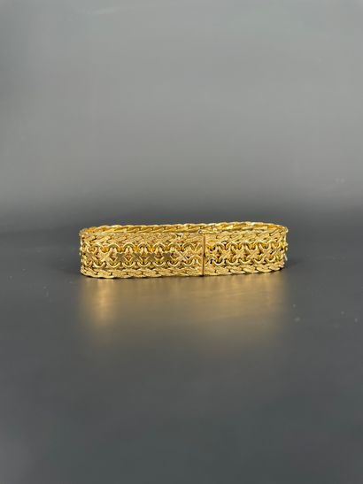 Bracelet à mailles entrelacées en or 18K...