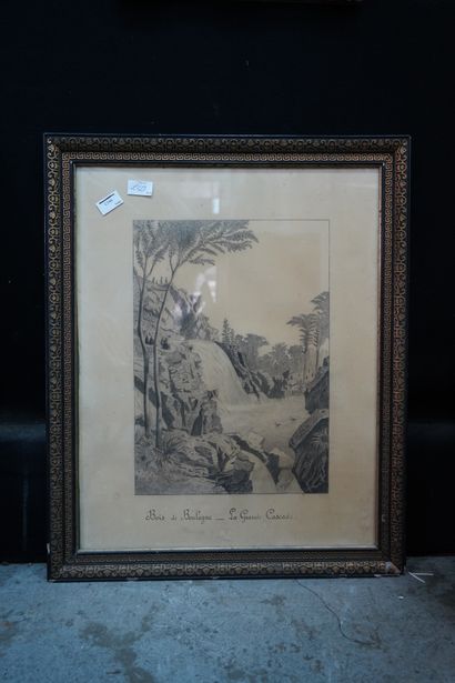 A. RON, Paysage enneigé, huile sur toile...