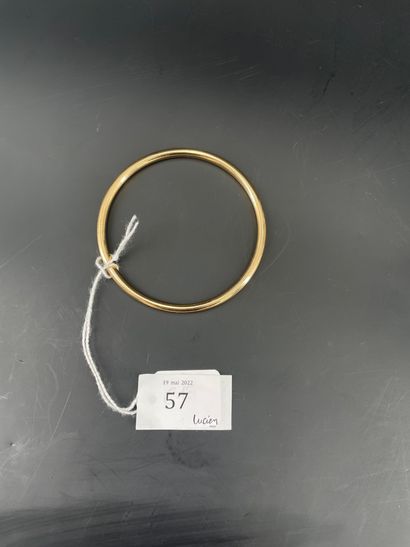 Bracelet jonc en or 18K (750). Poids : 11,4...