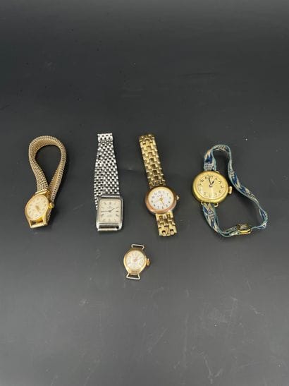 Réunion de montres bracelet de dame : OMEGA,...