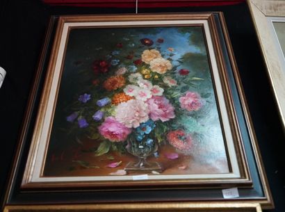 VAN CLEEF, Nature morte au bouquet de fleurs,...